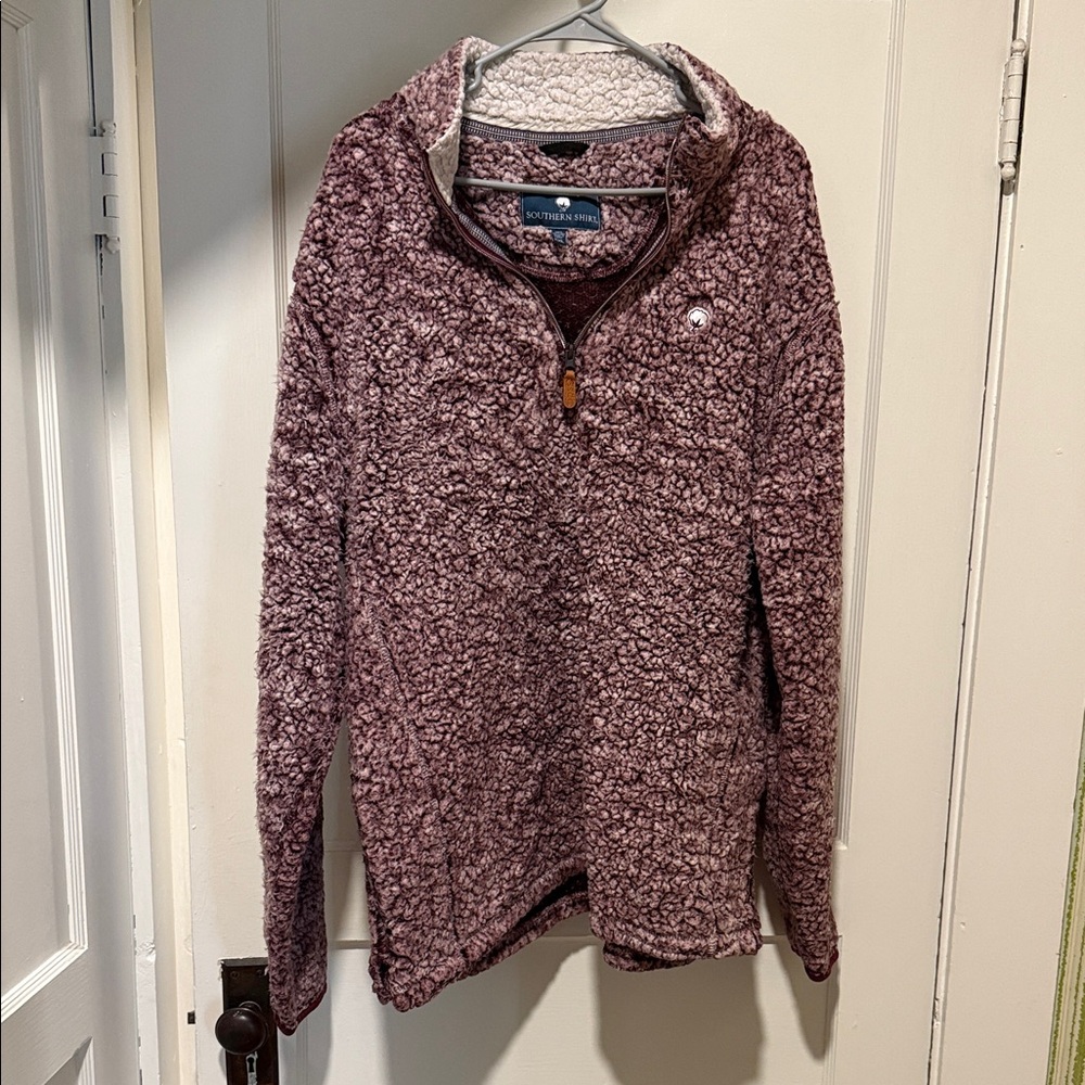 The Southern Shirt Company Plum Sherpa Turtleneck Sweater